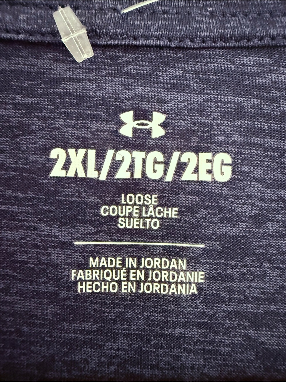 Under Armour Women’s Heather Navy Short-Sleeve V-Neck Performance Tee - Picture 4 of 4